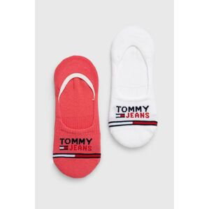 Ponožky Tommy Jeans ružová farba