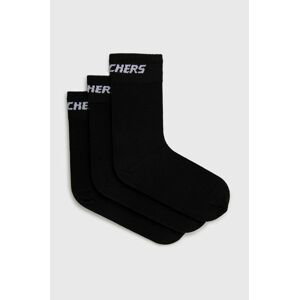 Ponožky Skechers (3-pak) čierna farba