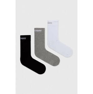 Ponožky Skechers 3-pak čierna farba