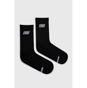 Ponožky Skechers (2-pak) čierna farba