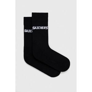 Ponožky Skechers čierna farba