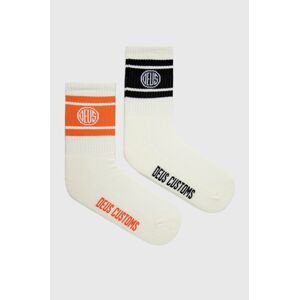 Ponožky Deus Ex Machina (2-pak) biela farba