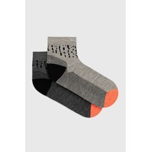Ponožky s prímesou vlny Salewa šedá farba