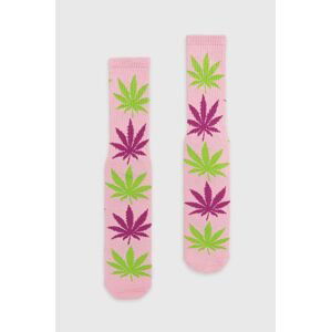 Ponožky HUF ružová farba