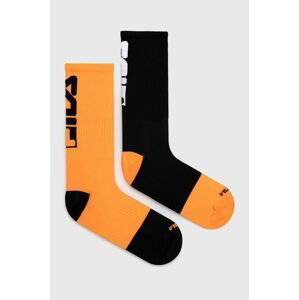 Ponožky Fila oranžová farba