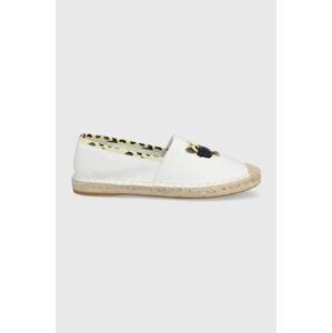 Espadrilky Karl Lagerfeld KAMINI biela farba, KL80117L