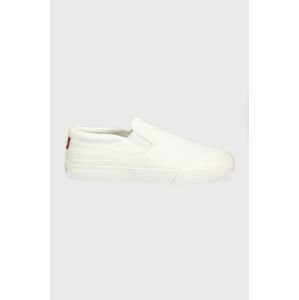 Tenisky Levi's Decon Slip On S dámske, biela farba