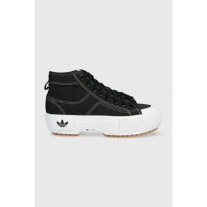 Tenisky adidas Originals Nizza GZ8857-BLK/WHT, dámske, čierna farba