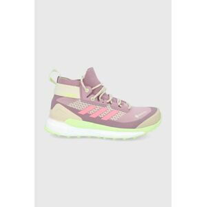 Topánky adidas TERREX free hiker GW8698-MAGM/ARED, dámske, ružová farba
