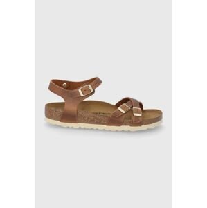 Kožené sandále Birkenstock Kumba dámske, hnedá farba