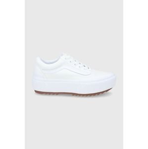 Tenisky Vans Ua Old Skool Stacked dámske, biela farba