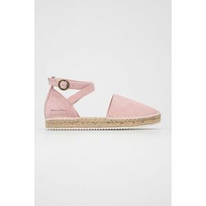 Semišové espadrilky Marc O'Polo Gem ružová farba,