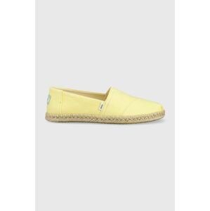 Espadrilky Toms Alpargata Rope žltá farba,