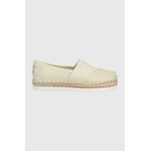 Espadrilky Toms Alpargata Platform Rope béžová farba,