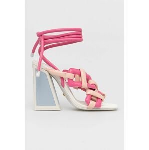 Kožené sandále Kat Maconie Monira ružová farba