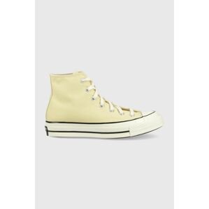 Tenisky Converse Chuck 70 Hi A00458C.LG.YEL-LGHT.YELL, dámske, žltá farba