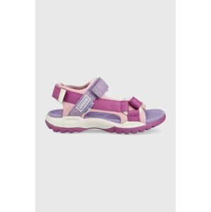 Detské sandále Geox fialová farba