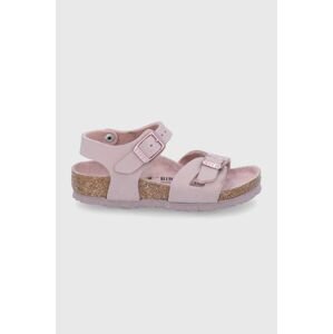 Detské sandále Birkenstock fialová farba