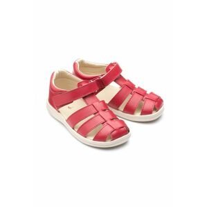 Detské kožené sandále Chipmunks červená farba