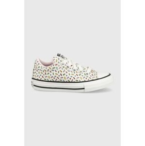 Detské tenisky Converse Chuck Taylor All Star Street Sprinkled biela farba