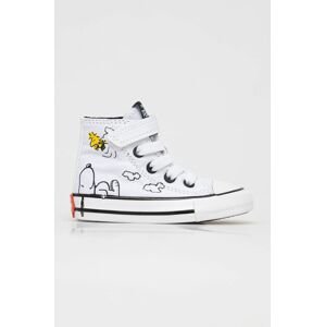 Detské tenisky Converse Peanuts Chuck Taylor All Star 1v biela farba