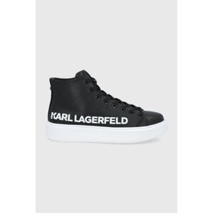 Kožená obuv Karl Lagerfeld Maxi Kup čierna farba