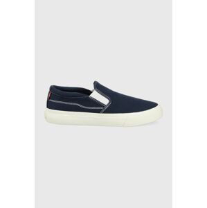 Tenisky Levi's Decon Slip On pánske, tmavomodrá farba