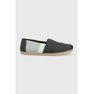 Espadrilky Toms Alpargata zelená farba