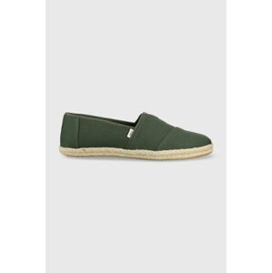 Espadrilky Toms Alpargata Rope zelená farba