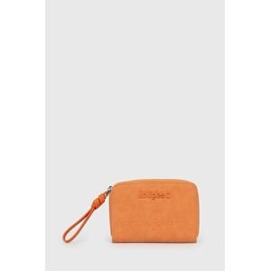 Peňaženka Desigual dámska, oranžová farba