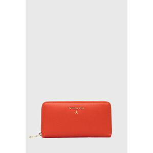 Kožená peňaženka Patrizia Pepe dámsky, oranžová farba, CQ4879 L001