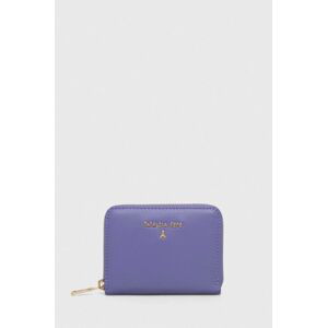 Kožená peňaženka Patrizia Pepe dámsky, fialová farba