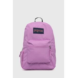 Ruksak Jansport dámsky, fialová farba, veľký, s nášivkou