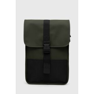 Ruksak Rains 13700 Buckle Backpak Mini zelená farba, veľký, jednofarebné