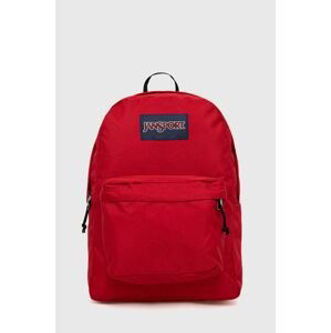 Ruksak Jansport červená farba, veľký, jednofarebný