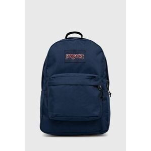 Ruksak Jansport tmavomodrá farba, veľký, jednofarebný