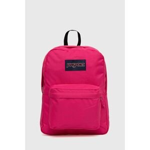 Ruksak Jansport ružová farba, veľký, s nášivkou