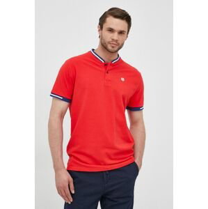 Bavlnené polo tričko Pepe Jeans Falcon červená farba, s nášivkou