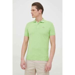 Polo tričko La Martina pánske, zelená farba, jednofarebné
