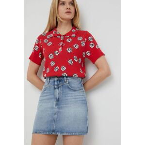 Rifľová sukňa Pepe Jeans Rachel Skirt mini, rovný strih