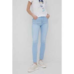 Rifle Wrangler High Rise Skinny Soft Blue dámske, vysoký pás