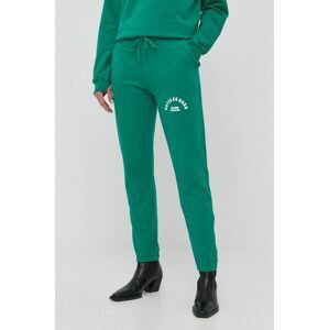 Nohavice Notes du Nord dámske, zelená farba, s potlačou