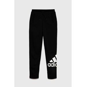 Detské nohavice adidas Performance GN4064 čierna farba, s potlačou