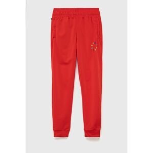 Detské nohavice adidas Originals HB9467 červená farba, s potlačou