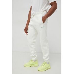 Nohavice adidas Originals HF4893 pánske, biela farba, s nášivkou