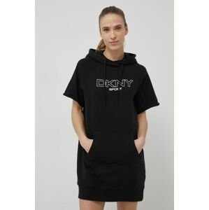 Šaty Dkny čierna farba, mini, oversize