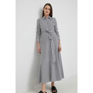 Šaty Lauren Ralph Lauren šedá farba, maxi, áčkový strih