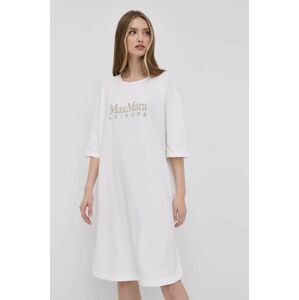 Šaty Max Mara Leisure biela farba, mini, oversize