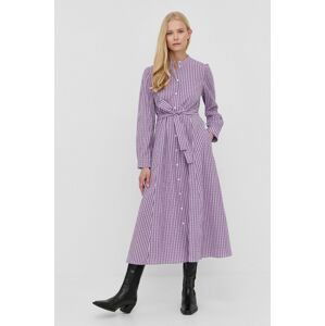 Šaty MAX&Co. fialová farba, midi, áčkový strih