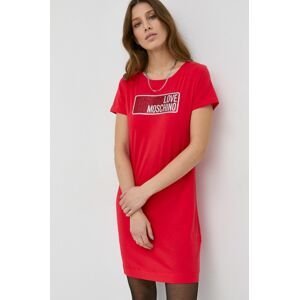 Šaty Love Moschino červená farba, mini, priliehavá